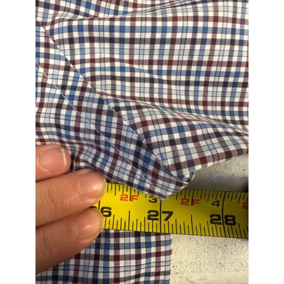 Peter Millar Men's XXL Crown Finish L/S Button Down Checked Dress Shirt E8 - Picture 5 of 6